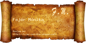 Fejér Mónika névjegykártya